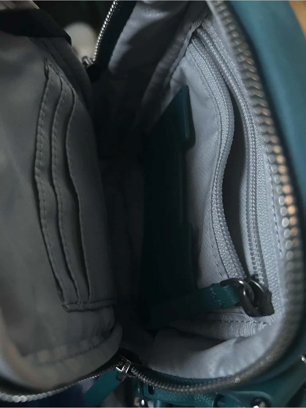 Tumi Teal Cardholder Travel Organizer with Interior Zip Pocket